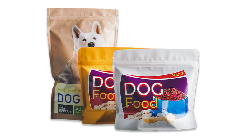 dog food in bags