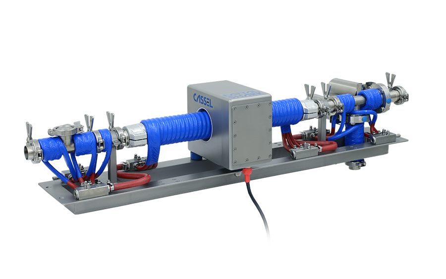Cassel pump feed system designed for liquids on white background