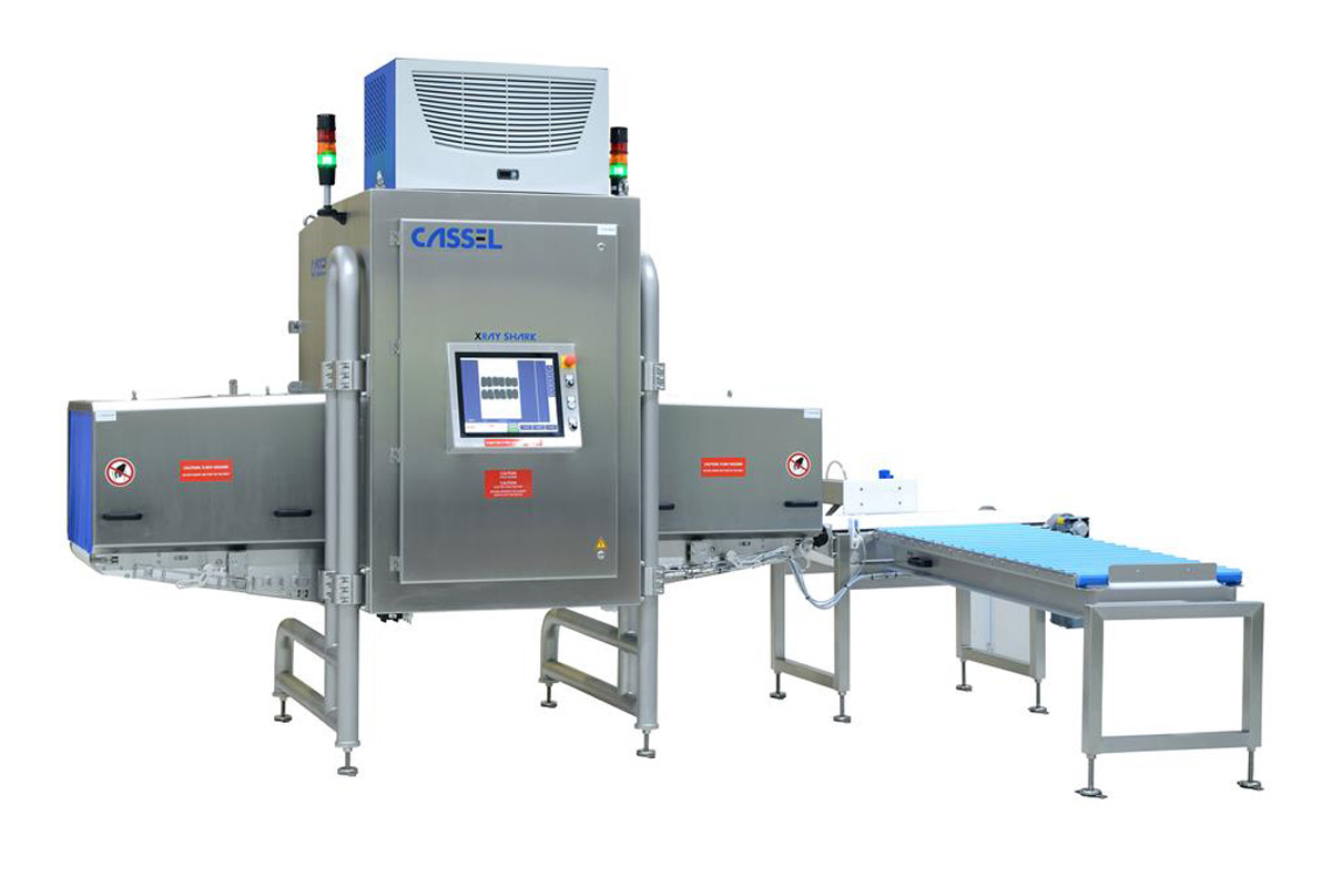 X-Ray inspection machine on white background for food & beverage